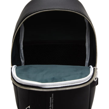 Bolso compacto de piel de becerro dividida de Lacoste - Noir (negro)