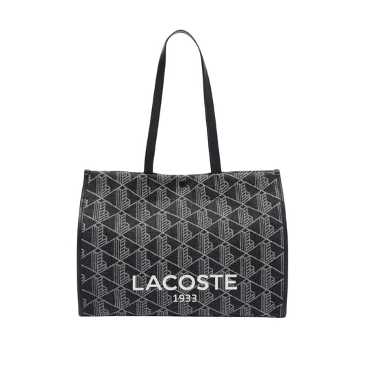 Lacoste Large Heritage Tote Bag - Black/Gray