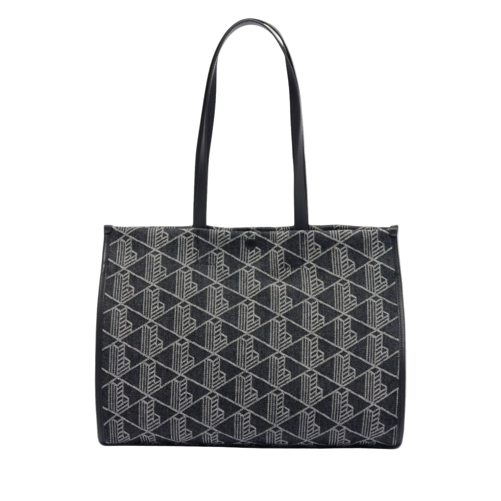 Lacoste Large Heritage Tote Bag - Black/Gray