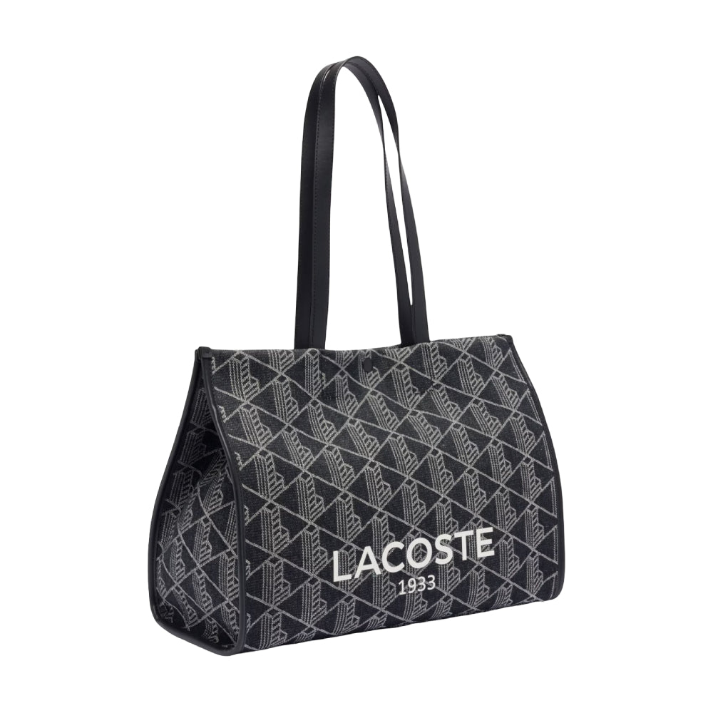 Lacoste Large Heritage Tote Bag - Black/Gray