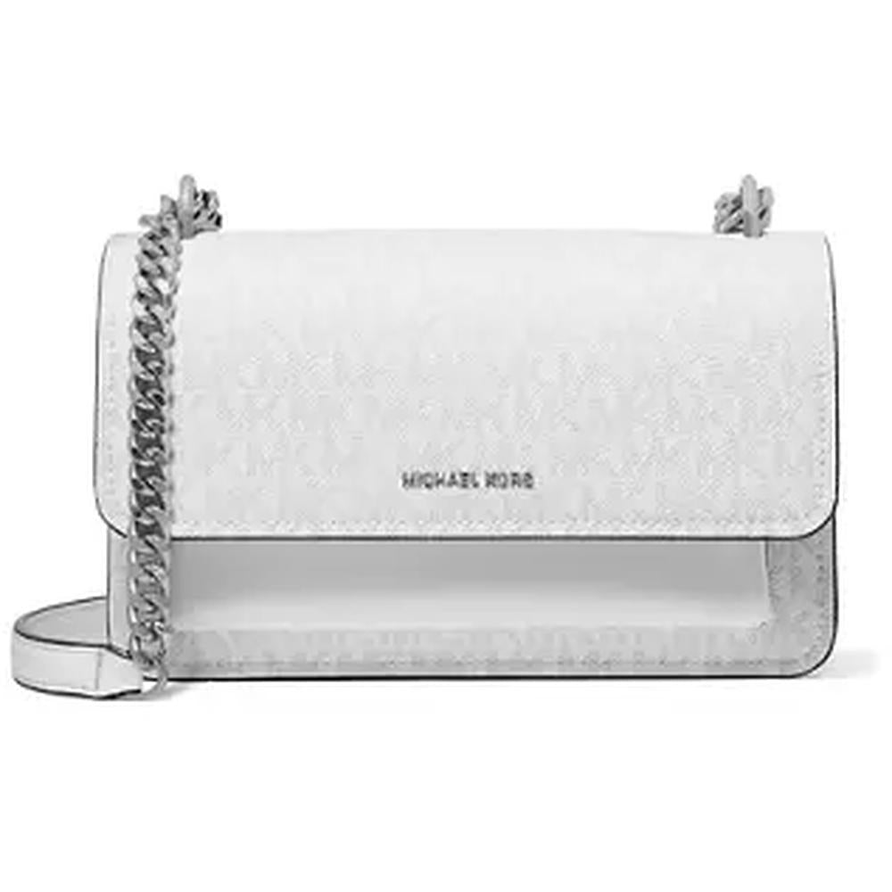 Michael Kors Claire Small Shoulder Bag with Adjustable Strap - White