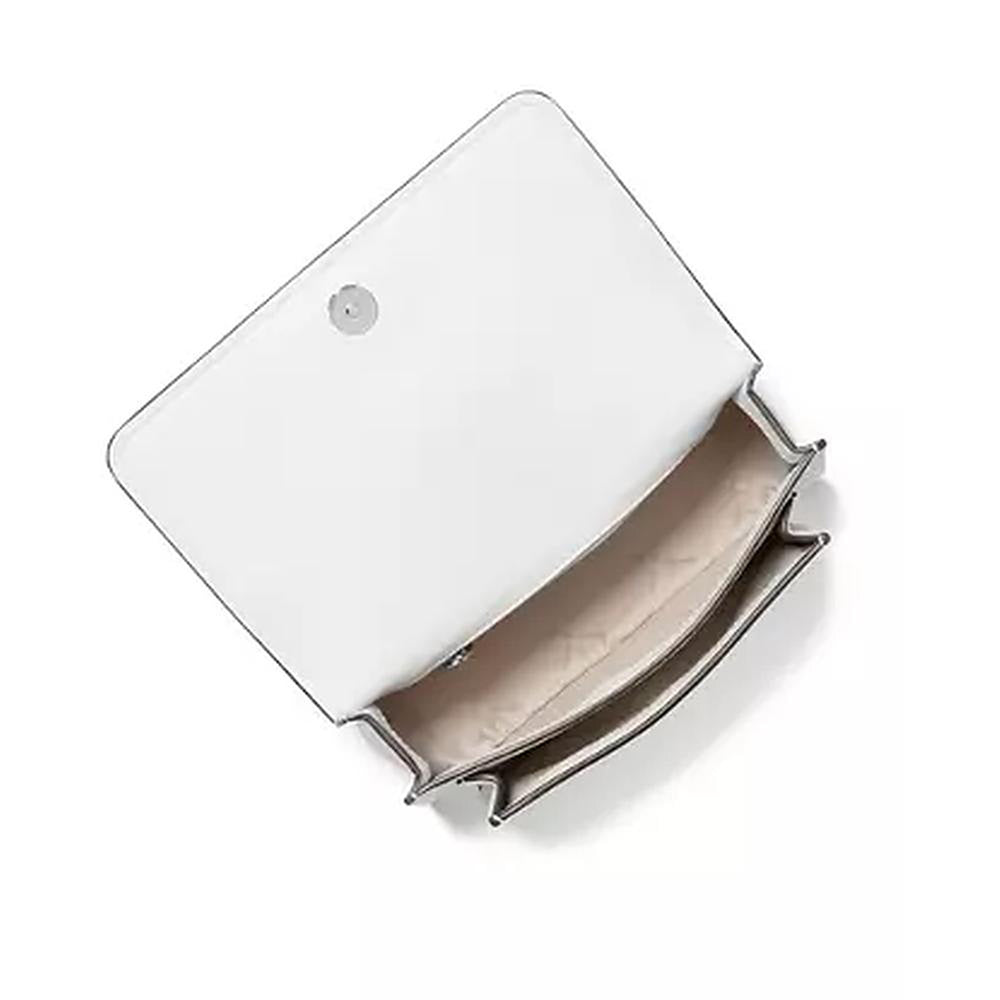 Michael Kors Claire Small Shoulder Bag with Adjustable Strap - White