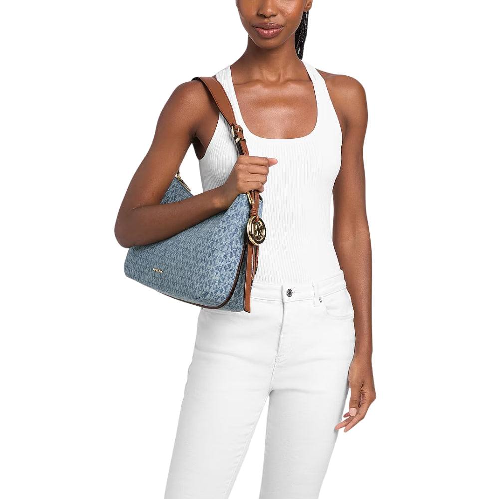 Michael Kors Women's Bryant Double Zip Chain Camera Crossbody Bag - Blue