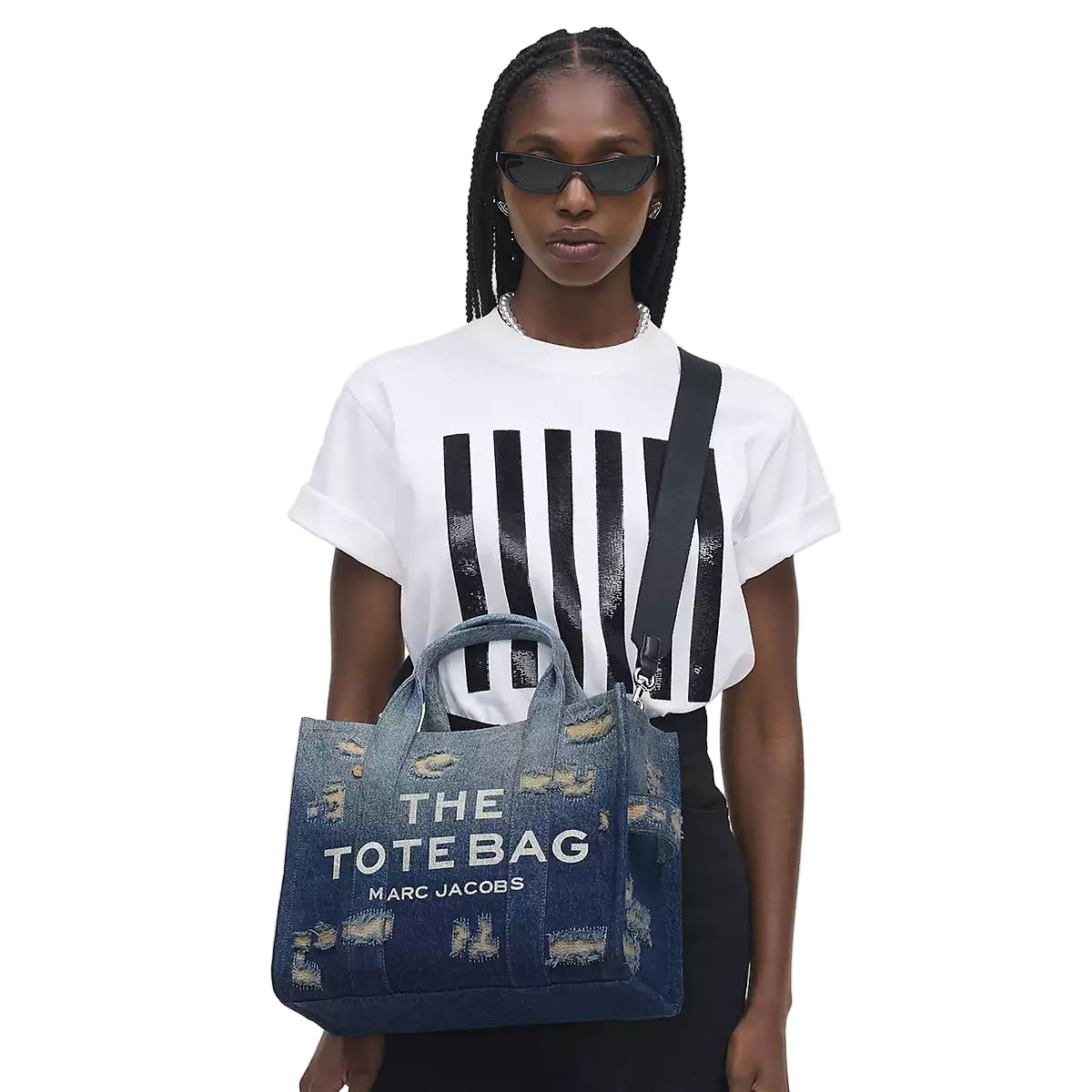 Marc Jacobs The Rip and Repair Denim Medium Tote Bag - Blue