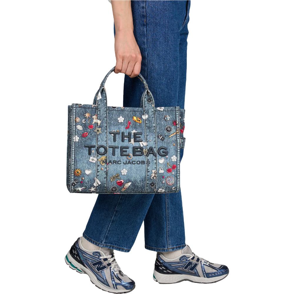 Marc Jacobs Women's The Trompe Loeil Trinket Medium Tote Bag - Blue