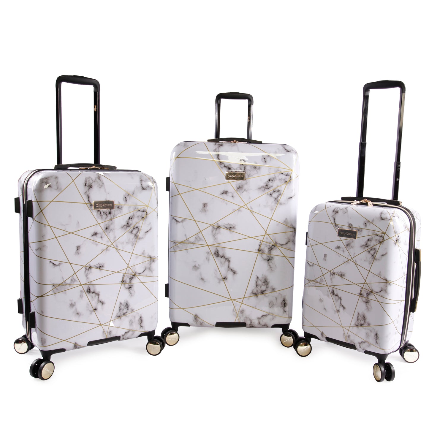 Juicy Couture Vivian 21" Spinner Luggage with Top and side handles - Marble Web