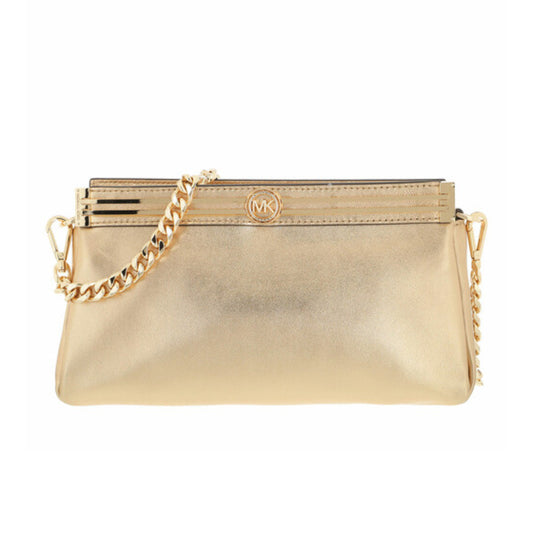 Michael Kors Kiera Clutch Bag - Pale Gold