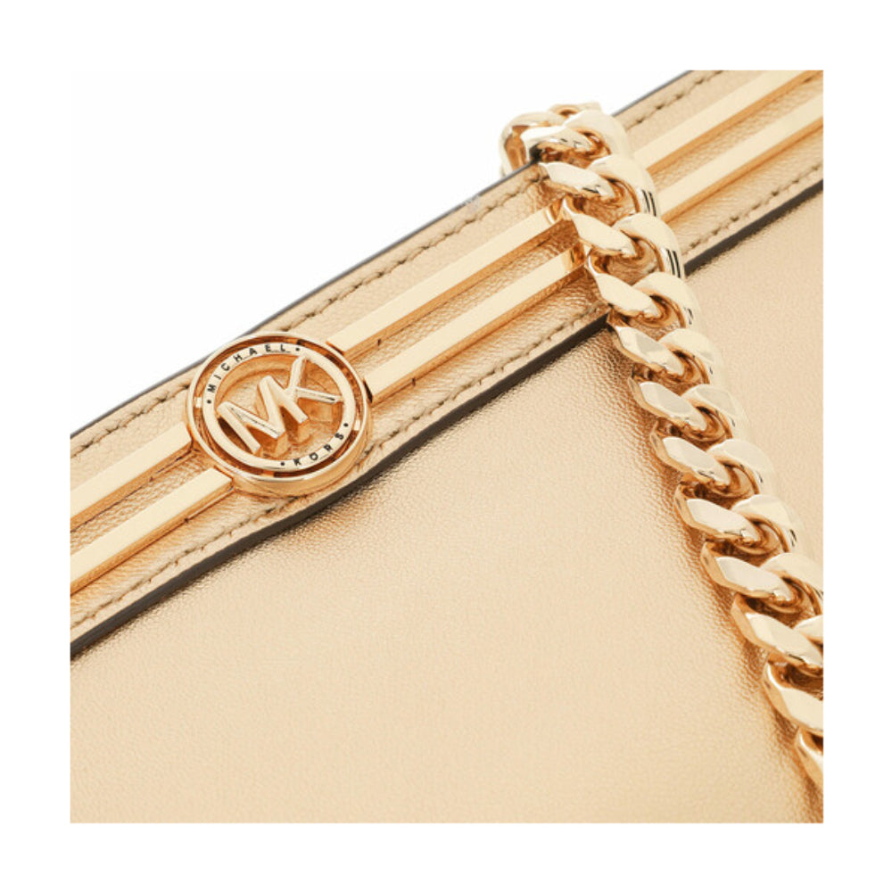 Michael Kors Kiera Clutch Bag - Pale Gold