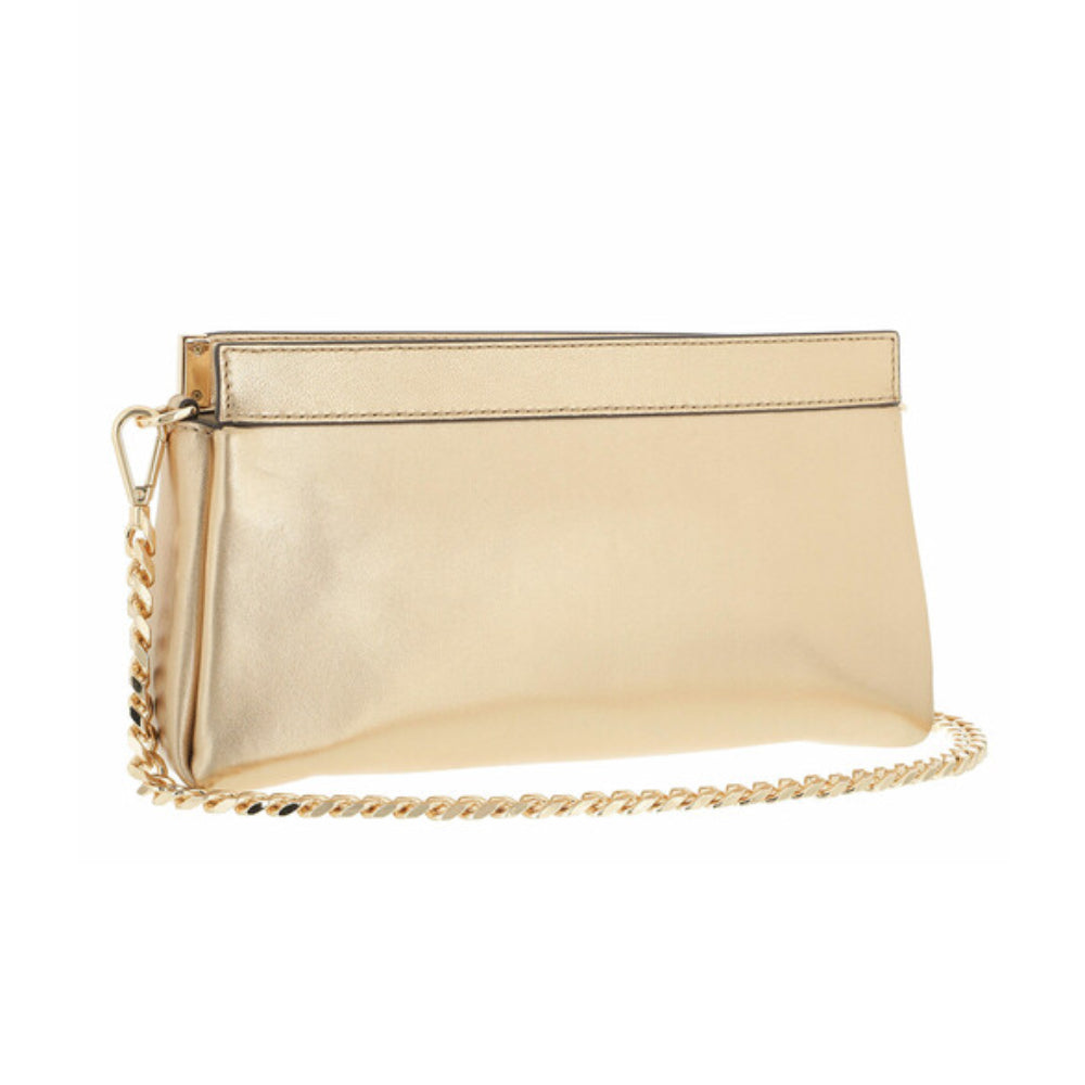 Michael Kors Kiera Clutch Bag - Pale Gold