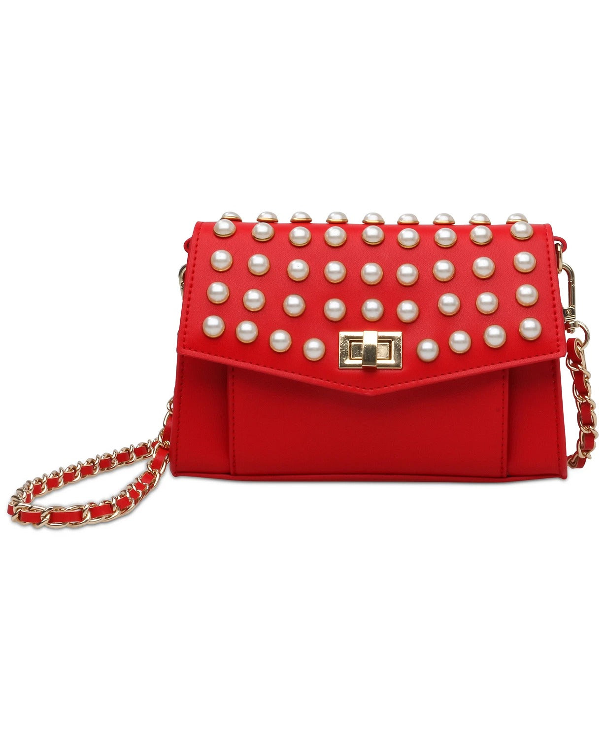Bolso bandolera Steve Madden con perlas - Rojo 