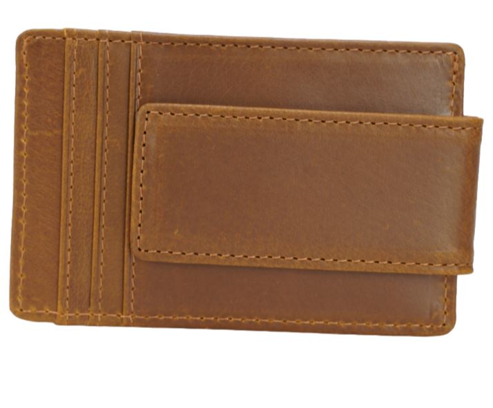 The Outdoor Institute Leather RFID Money Clip - Navajo Brown