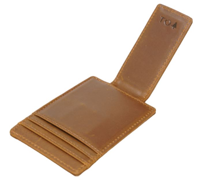 The Outdoor Institute Leather RFID Money Clip - Navajo Brown