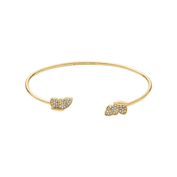 Fossil Sutton Pavé Butterfly Cuff Bracelet in Gold-Tone Plated over Stainless Steel