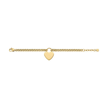 Fossil Sutton Heart Bracelet in Gold-Tone Plated over Stainless Steel