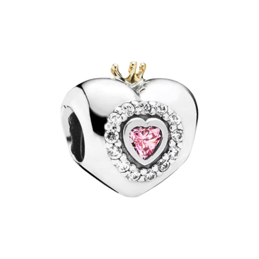 Ragazza Studio Princess Heart Charm in 925 Sterling Silver