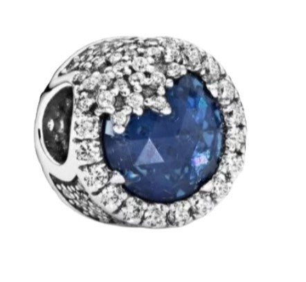 Ragazza Studio Dazzling Snowflake Charm in 925 Sterling Silver - Blue