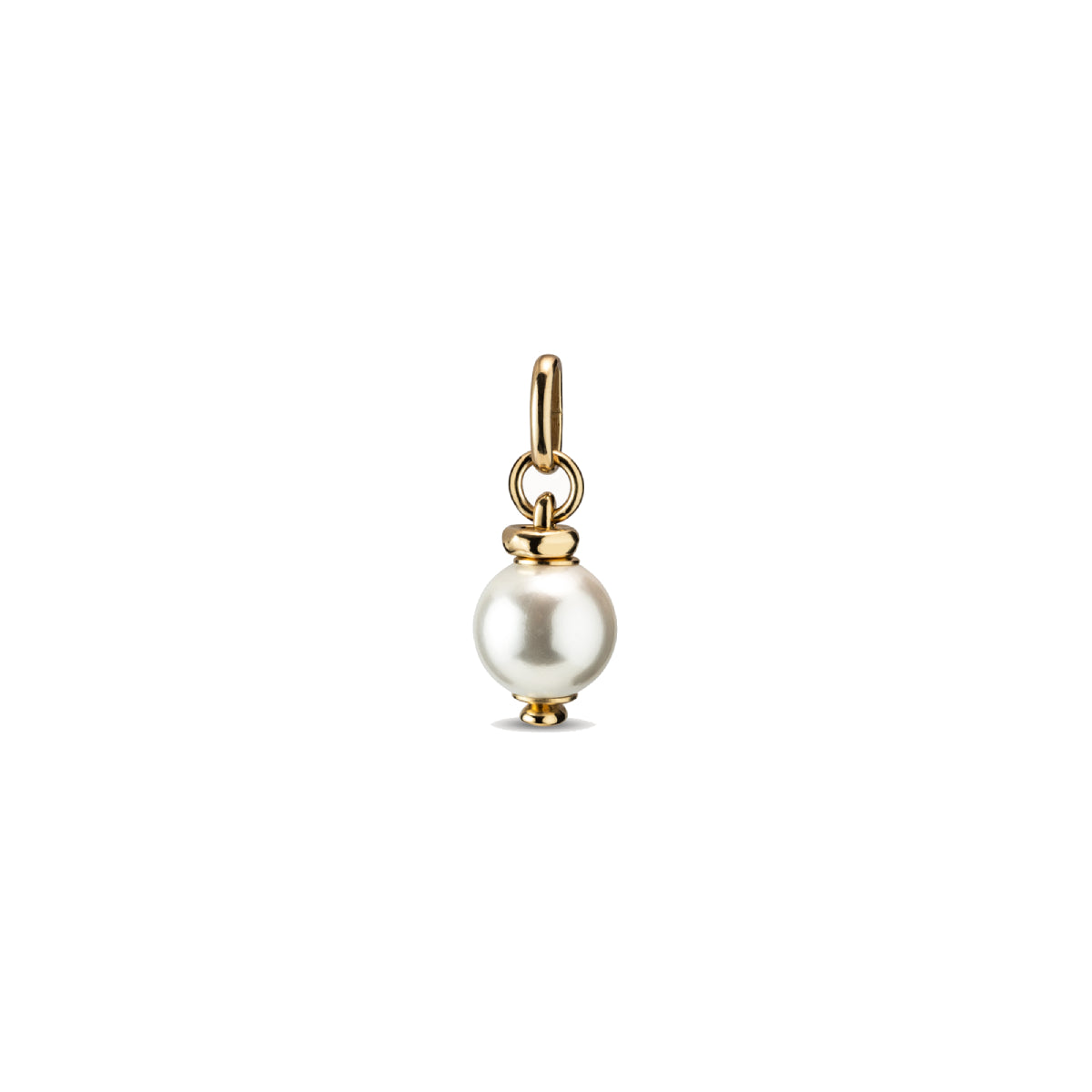 UNOde50 Unisex Moon White Pearl Shell Charm in Metal