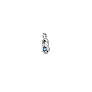 UNOde50 Unisex Faceted Crystal Round Charm in Sterling Silver-Plating over Metal
