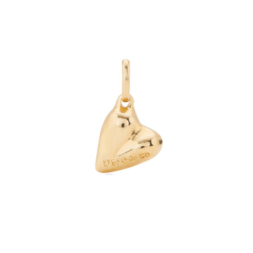 UNOde50 Beloved Unisex Faceted Crystal Heart Charm in Metal Alloy