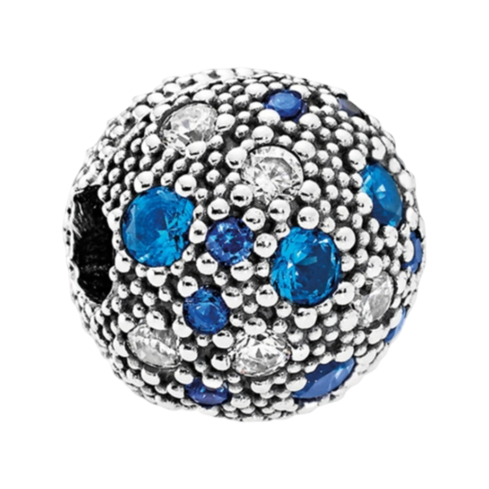 Pendientes con clip de estrellas cósmicas para mujer de Ragazza Studio en plata de ley 925, color azul y blanco