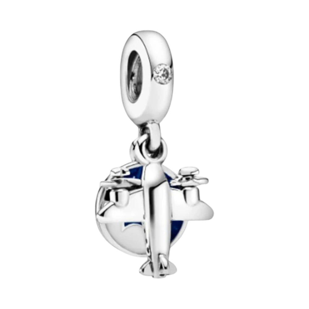 Ragazza Studio Propeller Plane Dangle Charm in 925 Sterling Silver