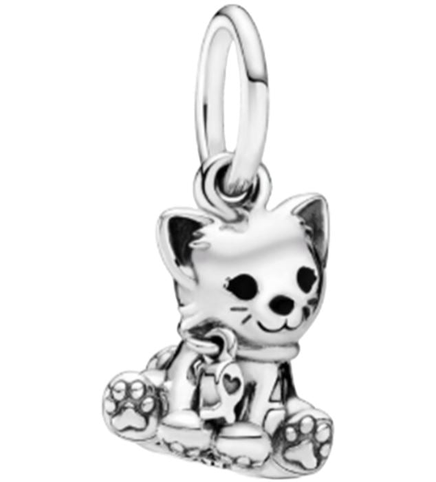 Ragazza Studio Kitty-Cat Dangle Charm in 925 Sterling Silver