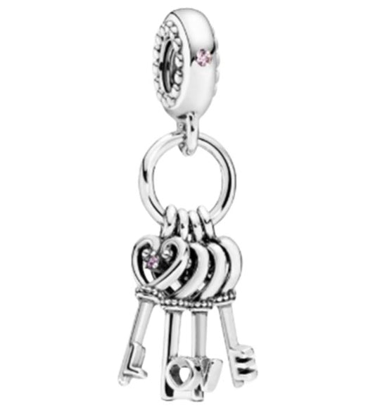 Charm colgante Llaves del amor de Ragazza Studio en plata de ley 925