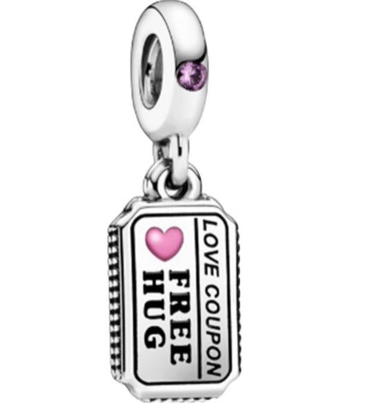 Ragazza Studio Love Coupon Charm in 925 Sterling Silver