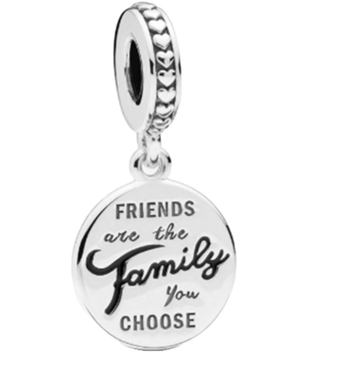 Ragazza Studio Friends are Family Dangle Charm in 925 Sterling Silver