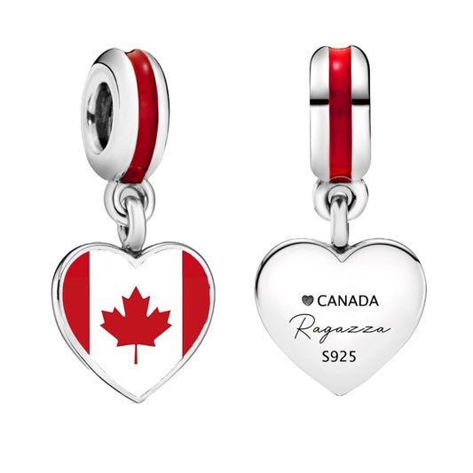 Ragazza Studio Canada Dangling Charm in 925 Sterling Silver