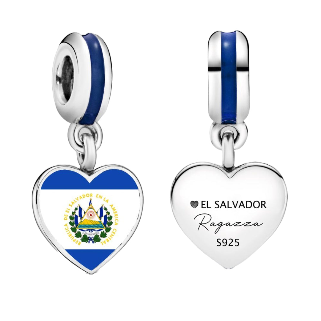 Ragazza Studio El Salvador Dangling Charm in 925 Sterling Silver