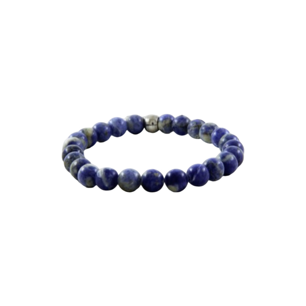 Mr. Ettika Men's Jade Bead Blue Bracelet
