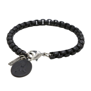 Mr. Ettika Madonna Charm Black Bracelet in Metal