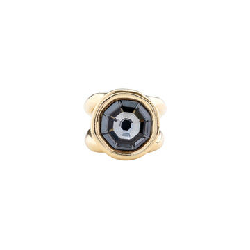 UNOde50 Women's Gray Faceted Crystal Ring in 18K Gold-Plating over Metal