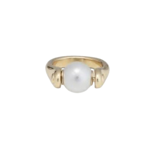 UNOde50 Women's White Pearl Shell Ring in 18K Gold-Plating over Metal