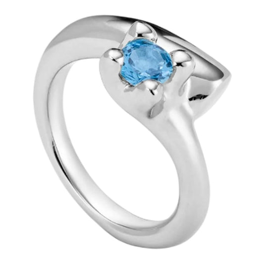 UNOde50 Spiritual Women's Blue Cubic Zirconia Ring in Sterling Silver-Plating over Metal