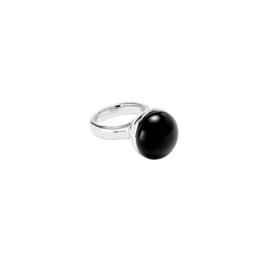 UNOde50 Ser Fascinante Women's Black Murano Glass Ring in Metal Alloy
