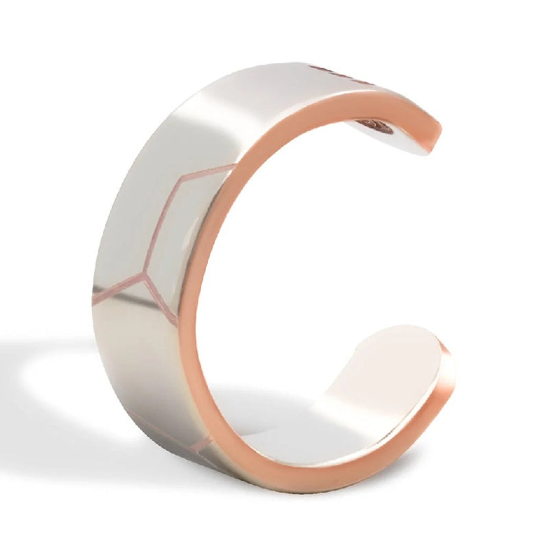 Metal Alchemist Honey Comb Bold Ring in 925 Sterling Silver