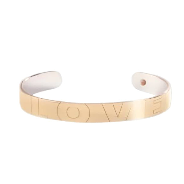 Metal Alchemist Trialchemy Bonded Love Regular Cuff In 14K Gold Plated Over 925 Sterling Silver