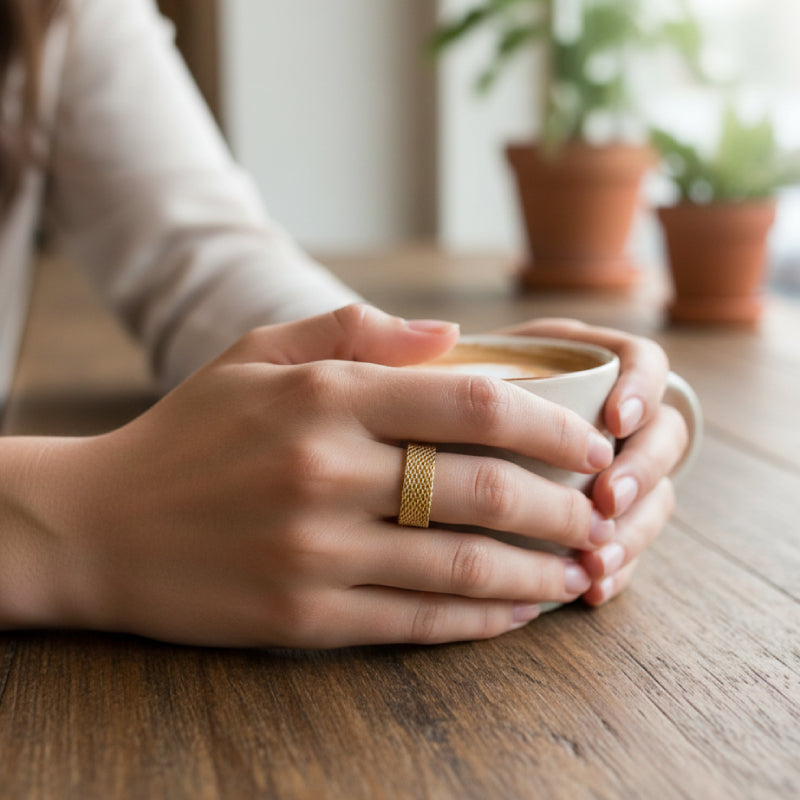 Metal Alchemist Woven Armor Ring