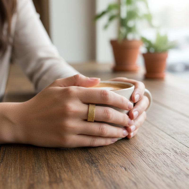Metal Alchemist Woven Armor Ring