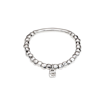 UNOde50 Journey Unisex Tubular Piece Beaded Stretch Bracelet in Metal