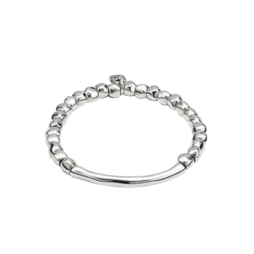 UNOde50 Journey Unisex Tubular Piece Beaded Stretch Bracelet in Metal