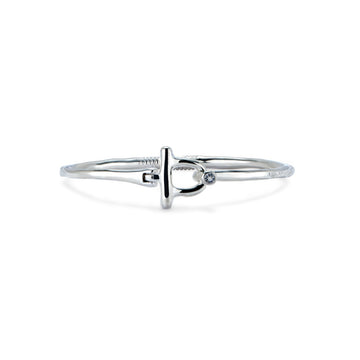 UNOde50 Ser Indomable Women's White Topaz Bangle Bracelet in Metal Alloy