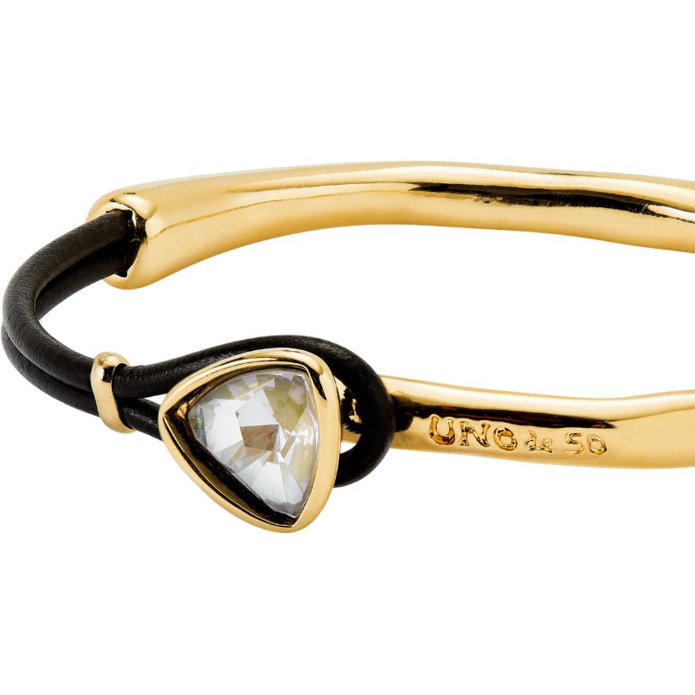 UNOde50 Ser Camaleonica Women's Crystal Bangle Bracelet in 18K Gold-Plating over Metal