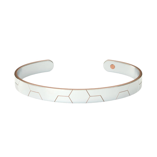 Metal Alchemist Honeycomb Bonded Cuff In 14K Gold Plated Over 925 Sterling Silver