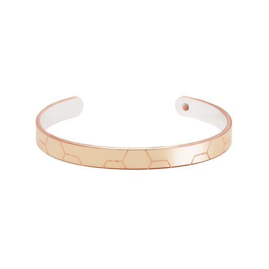 Metal Alchemist Honeycomb Bonded Cuff in 14K Gold Plated over 925 Sterling Silver