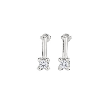 UNOde50 Spiritual Women's White Cubic Zirconia Drop Earrings in Metal Alloy