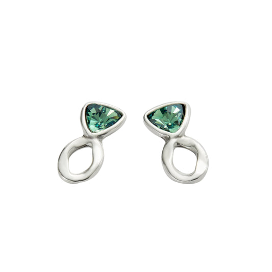 UNOde50 Ser Camaleonica Women's Green Faceted Crystal Drop Earrings in Sterling silver-Plating over Metal