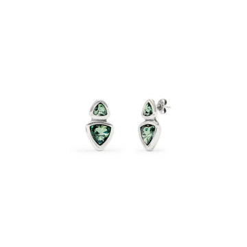 UNOde50 Ser Camaleonica Women's Green Crystal Earrings in Sterling Silver-Plating over Metal Alloy